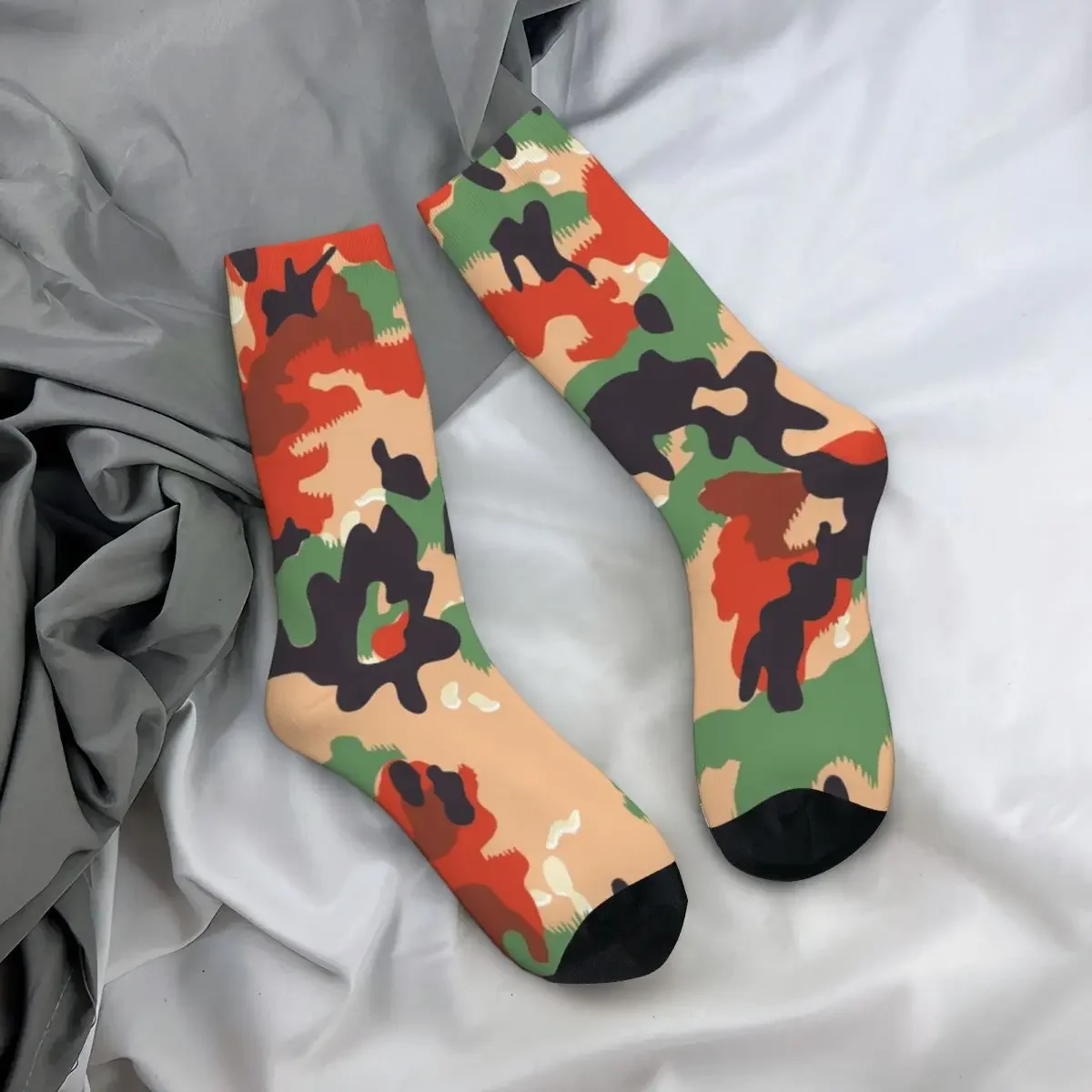 

All Seasons Crew Stockings Swiss Army Camouflage Socks Harajuku Long Socks for Men Women Valentine's Day Gifts