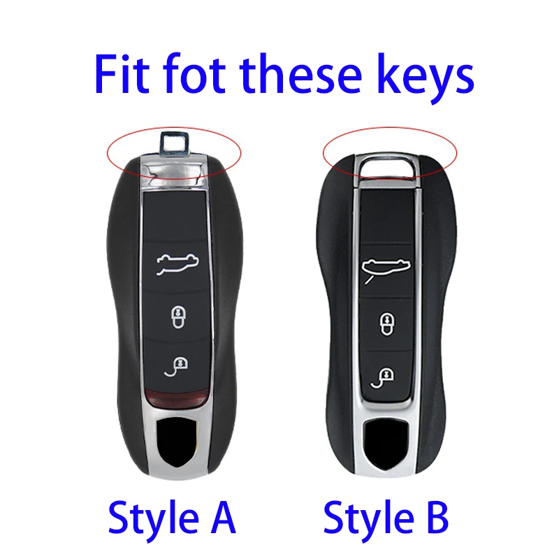 For Porsche 718 Cayenne Panamera 911 Macan Key Case Key Cover Taycan Cayman Boxster Key Shell Car Accessories Protective Case