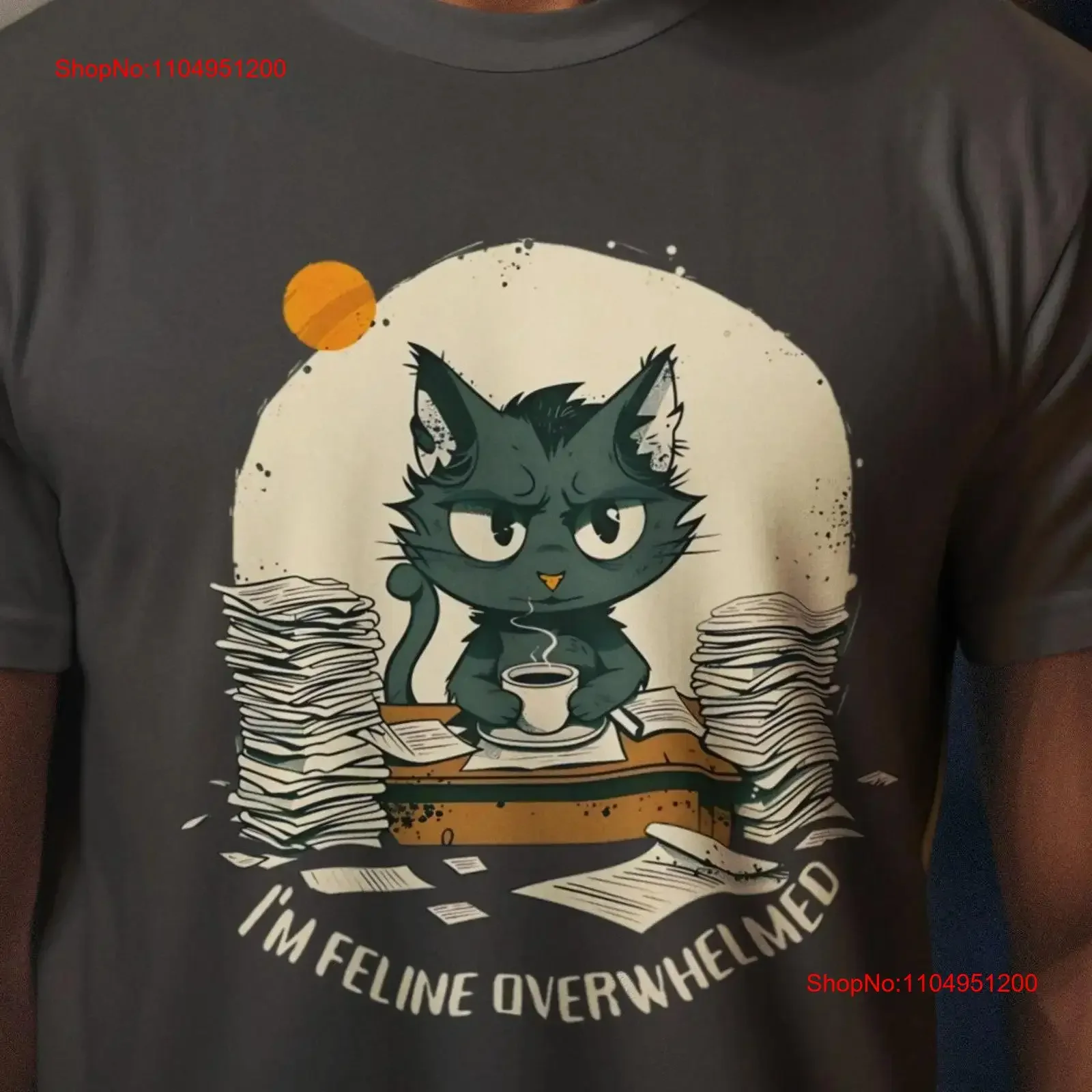 

Футболка I'm Feline Overwhelmed, юмор с кошачьим юмором, идеально подходит для влюбленных, химерный офисный топ для снятия стресса, винтажный мытый homme, растягивающийся