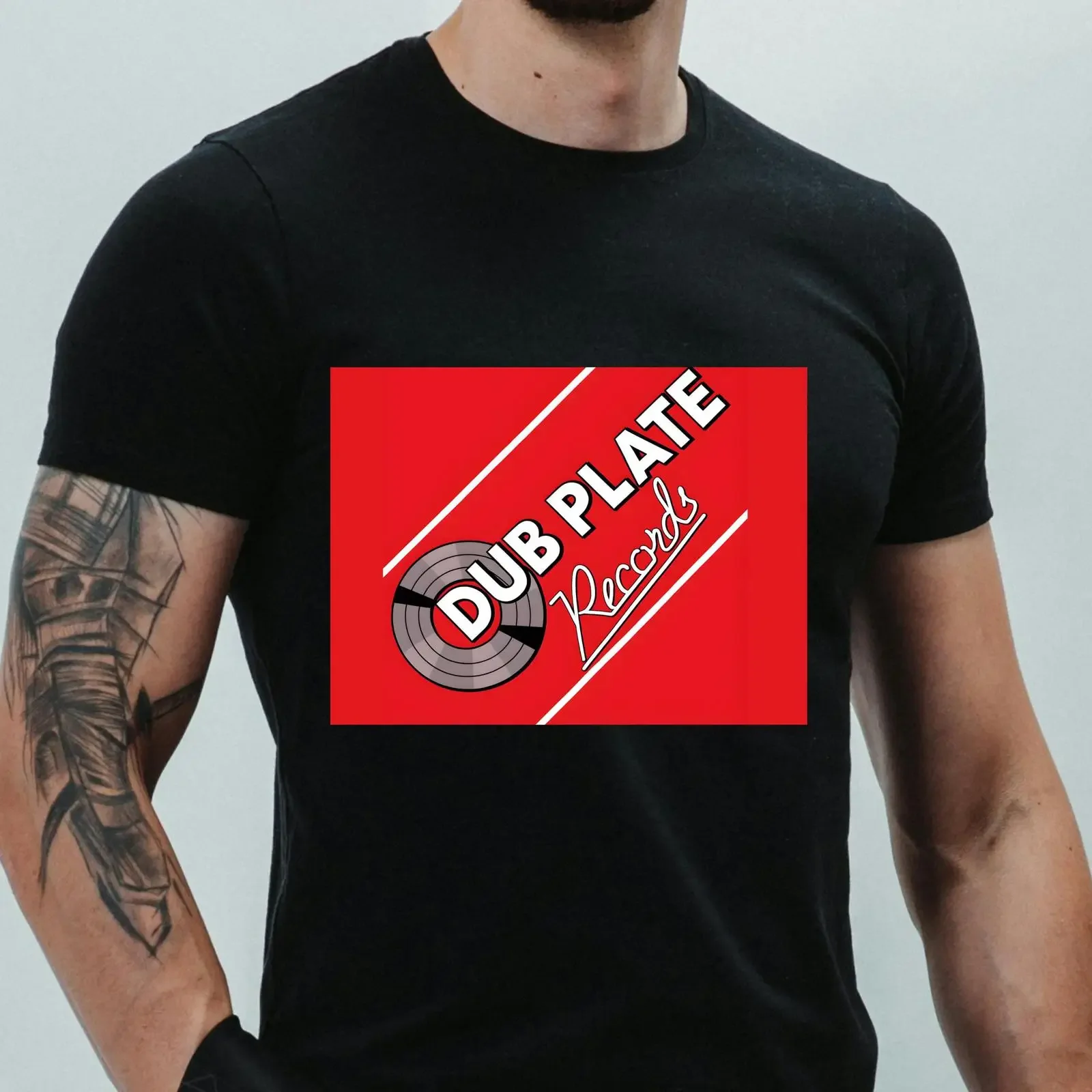 Dub Plate Records T Shirt 90s Retro Jungle Drum and Bass Vintage Vinyl Record for DJ Raver Old Skool Rave Wear vintage Washed