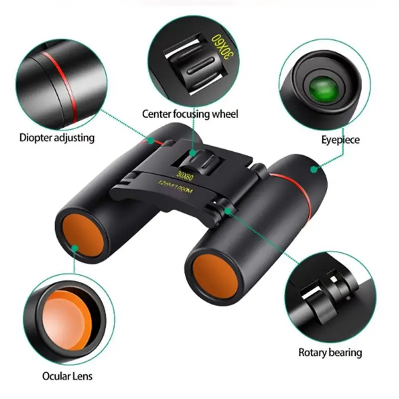 M85K Binoculars for Adults & Kids - Compact & Pocket-Sized for Travel, Science, Gear - Mini Small Accessories for Men
