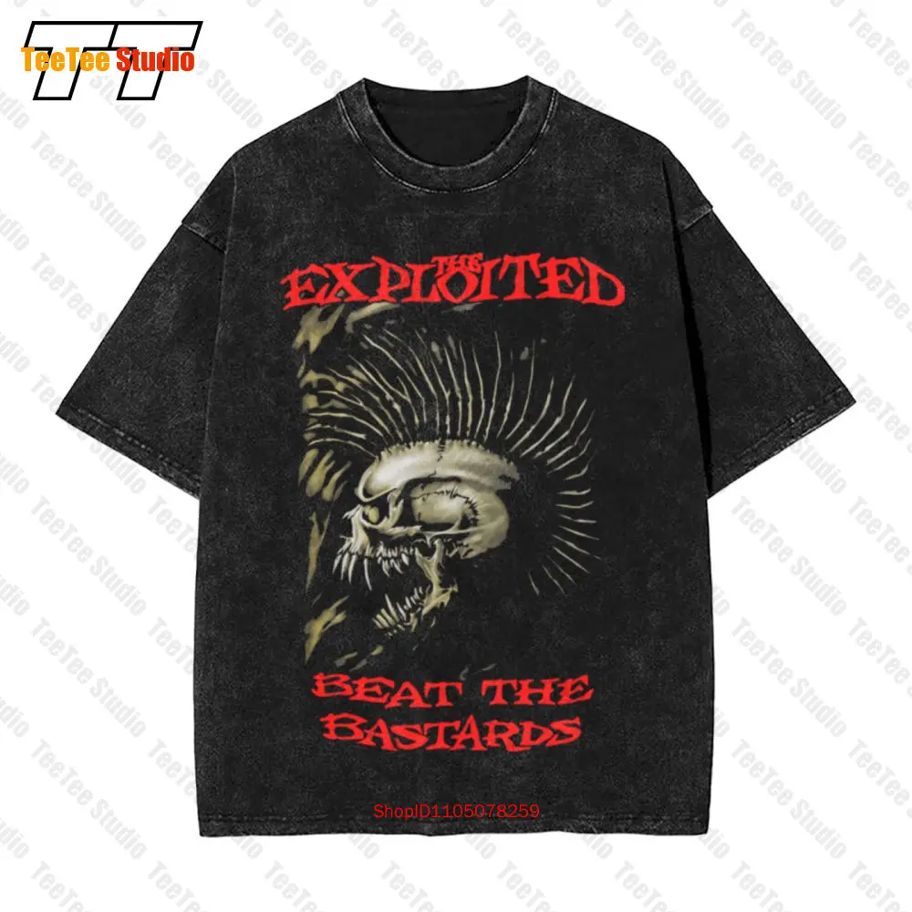 Винтажная футболка большого размера The Exploited Beat The Bastard Punk R6SW
