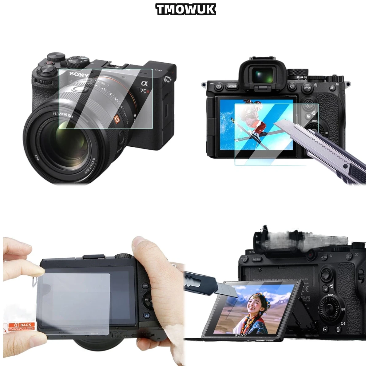 

For A7M4 A6700 A7C2 A7CR A7IV OLED Screen Protector, Edge-to-Edge Glass Compatible With Camera Custom Menus7