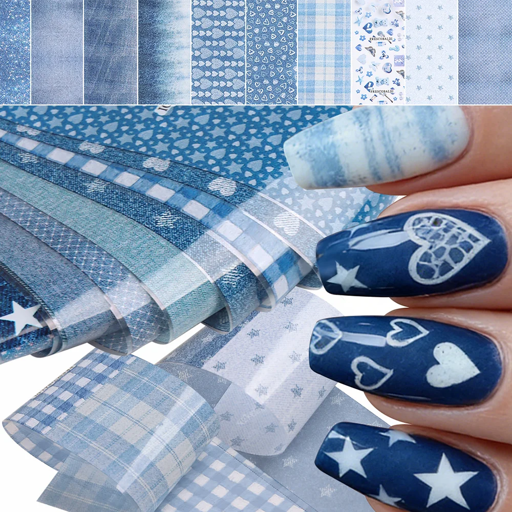 10 Pezzi Carta Transfer per Un - Nail Art Denim recensione e prezzo