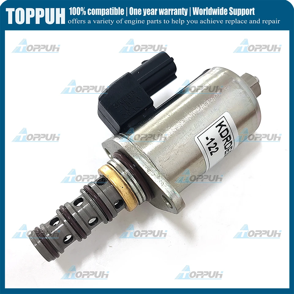 New KDRDE5K-50/30C50-122 12V Solenoid Valve For Kobelco SK200-8 KDRDE5K-50/30C50-122