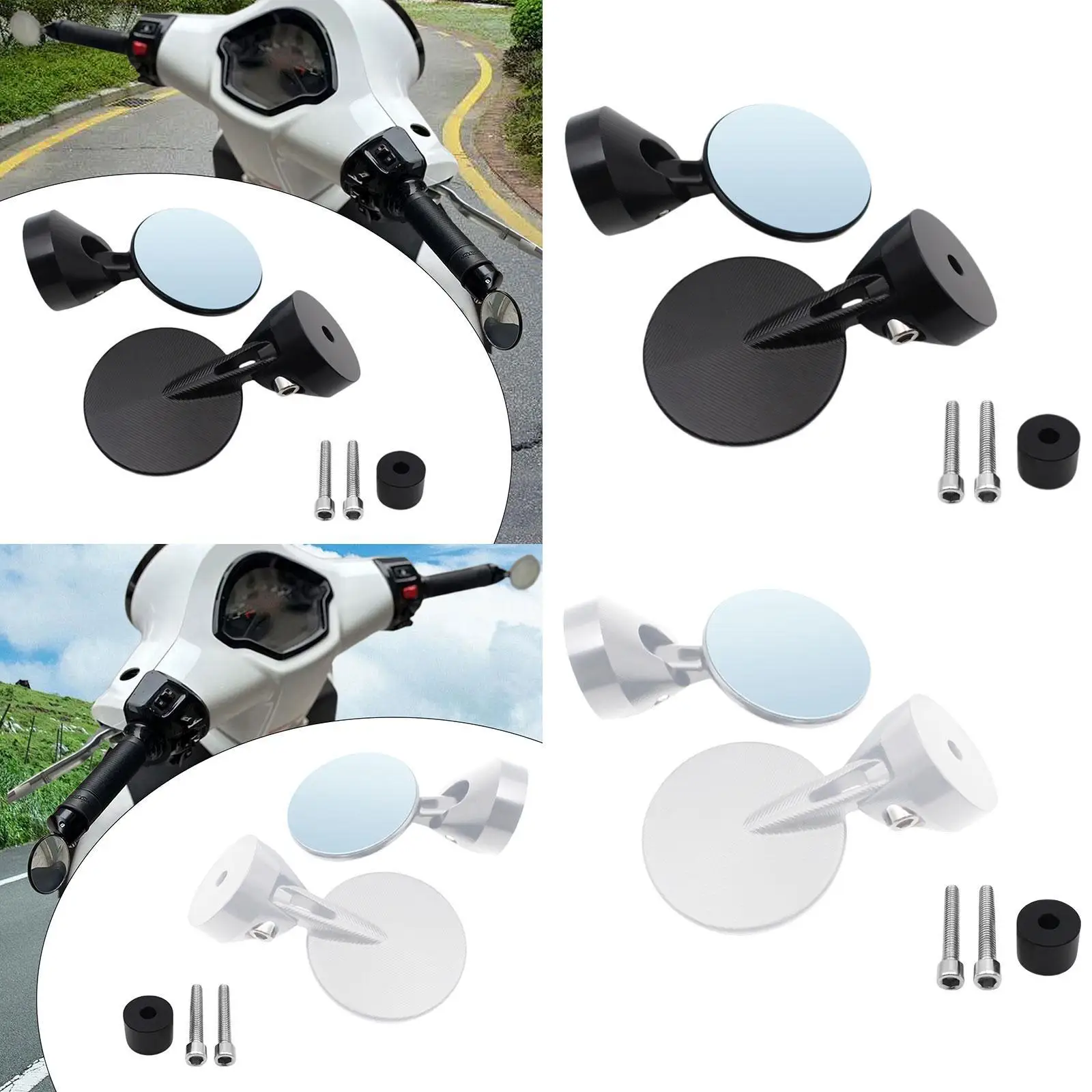 

2x Motorcycle Rearview Mirror Component for Vespa GTS 250 2013-2024