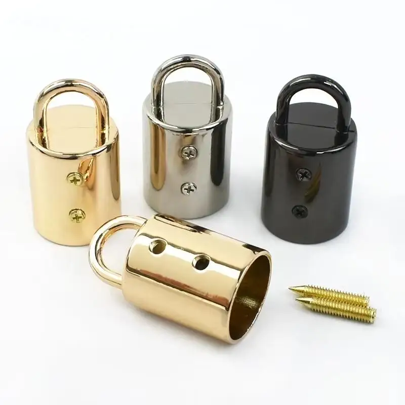 (BF06)10PCS 12mm Bag Metal Buckles Handbag Strap Tassel Cap Clasp Hook Connector Hanger Rope Cord Lock DIY Hardware Accessories