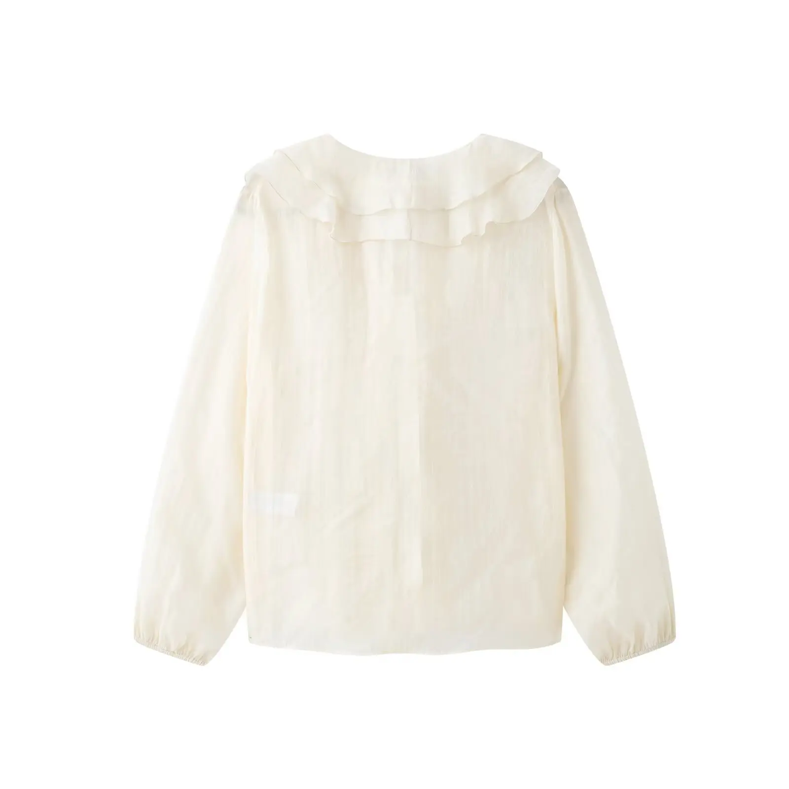 Femmes mode 2025 été empilés chemises décontracté mince à manches longues Y2K haut surdimensionné col en V manches bouffantes Blouses Chic hauts