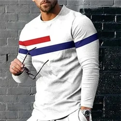3D Digital Printing T-Shirt Street Trend Long Sleeved T-Shirt Large Men's Long Sleeved Casual Sports Men's Clothing
