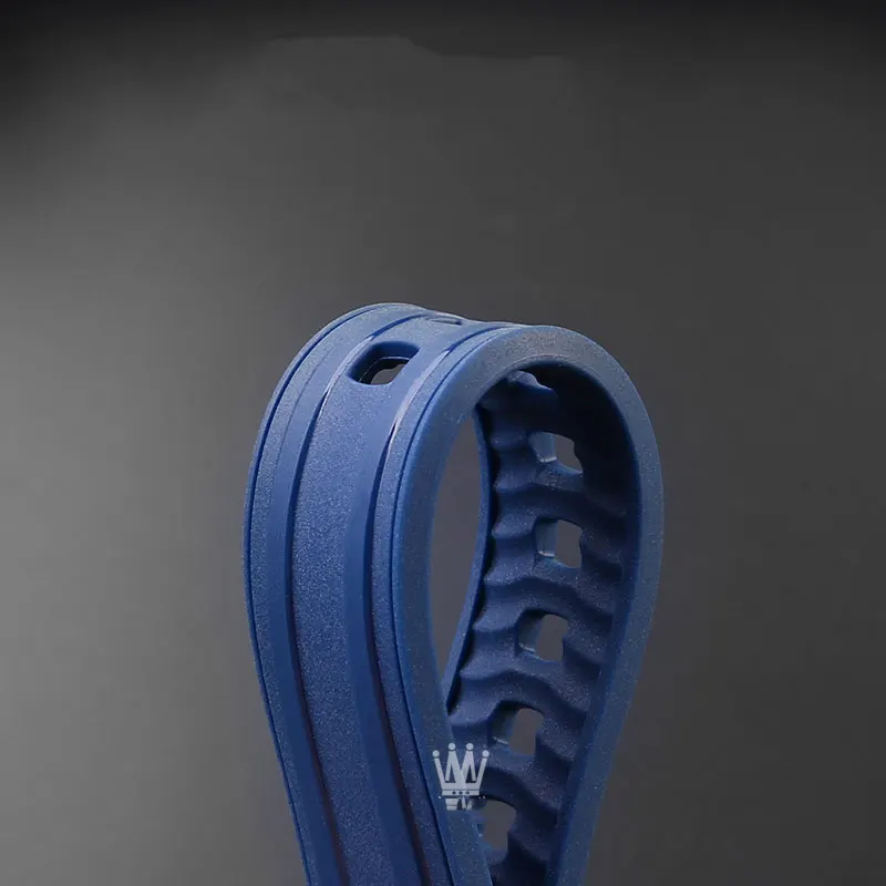 20mm 22mm Curved End Rubber Watch Strap  For Omega Seamaster 300 AT150 planet ocean 007 Waterproof Diving Men Silicone Watch band