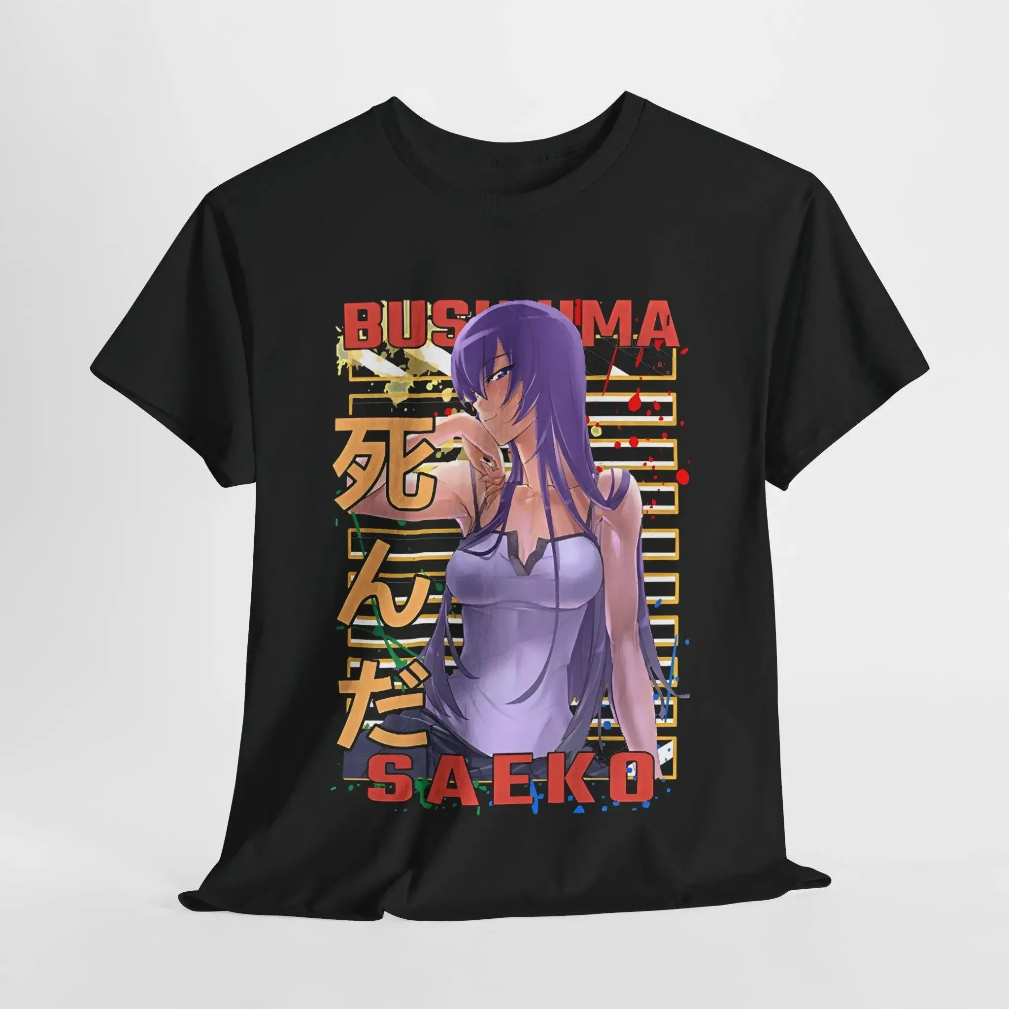 Camiseta de Anime Highschool of the Dead Saeko Busujima para Mujer, Estilo Manga, Camiseta Unisex de Verano, Top Informal Cómodo de Algodón