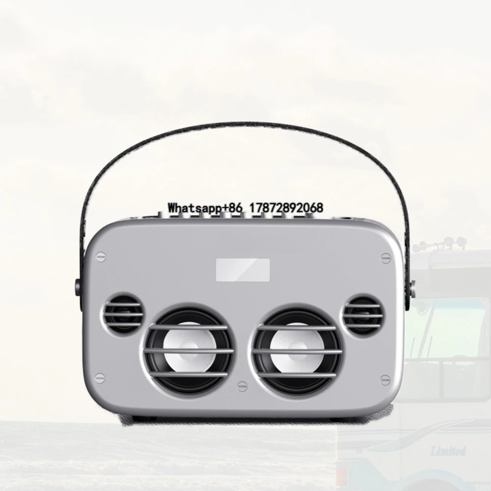 New Design PP+ABS Material and LED Display Silver Color Car Audio System Long Battery Life