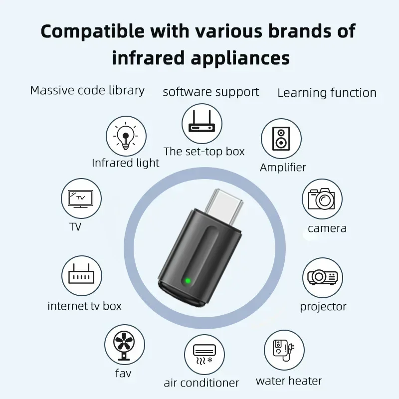 Remote Control Type-C Appliance Controlling Quickly Connect Infrared Blaster One-key IR Blasters Lightning Interface