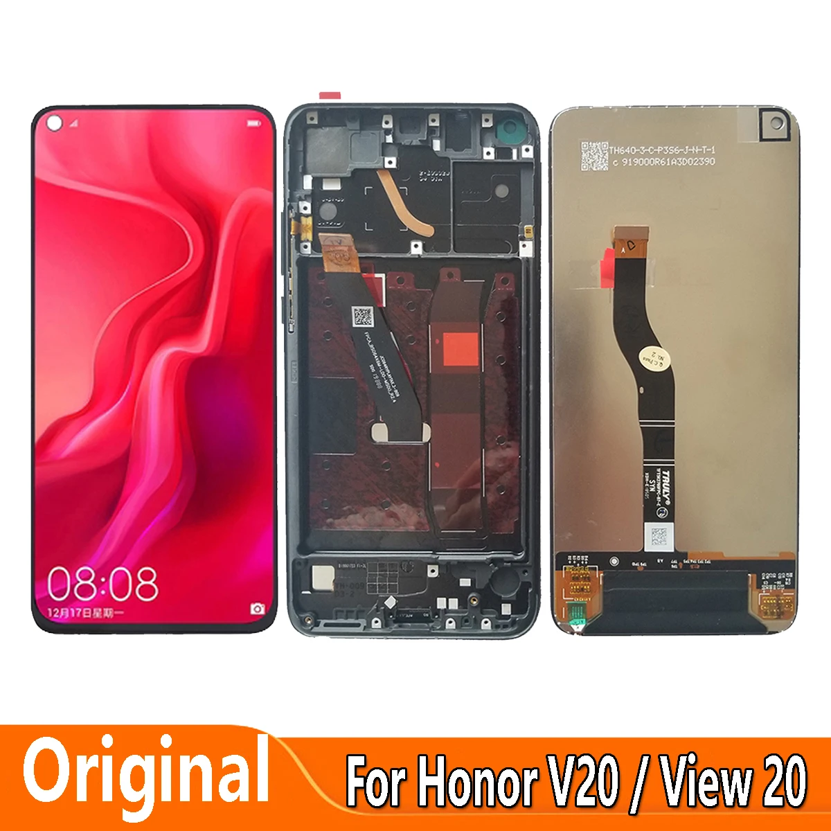 For Huawei Honor View 20 V20 PCT-AL10 PCT-TL10 PCT-L29 LCD Display Touch Screen Digitizer Assembly Replacement