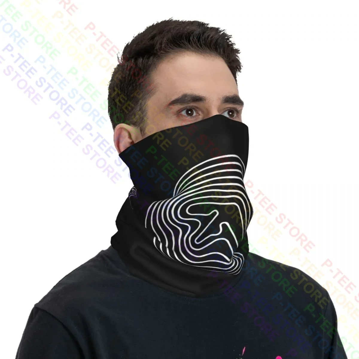 Virgil Abloh - Aphex Twin Coachella Neck Gaiter Bandana Scarf Face Mask Simple Dustproof Uv Protective