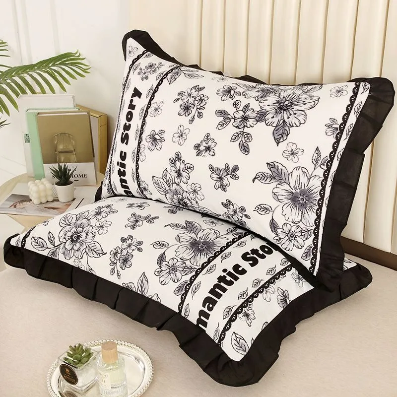 Lace Pillowcase Pair 48x74 Thickened Pillow Core Liner Cover Soft Rectangular Student Versatile Bedding