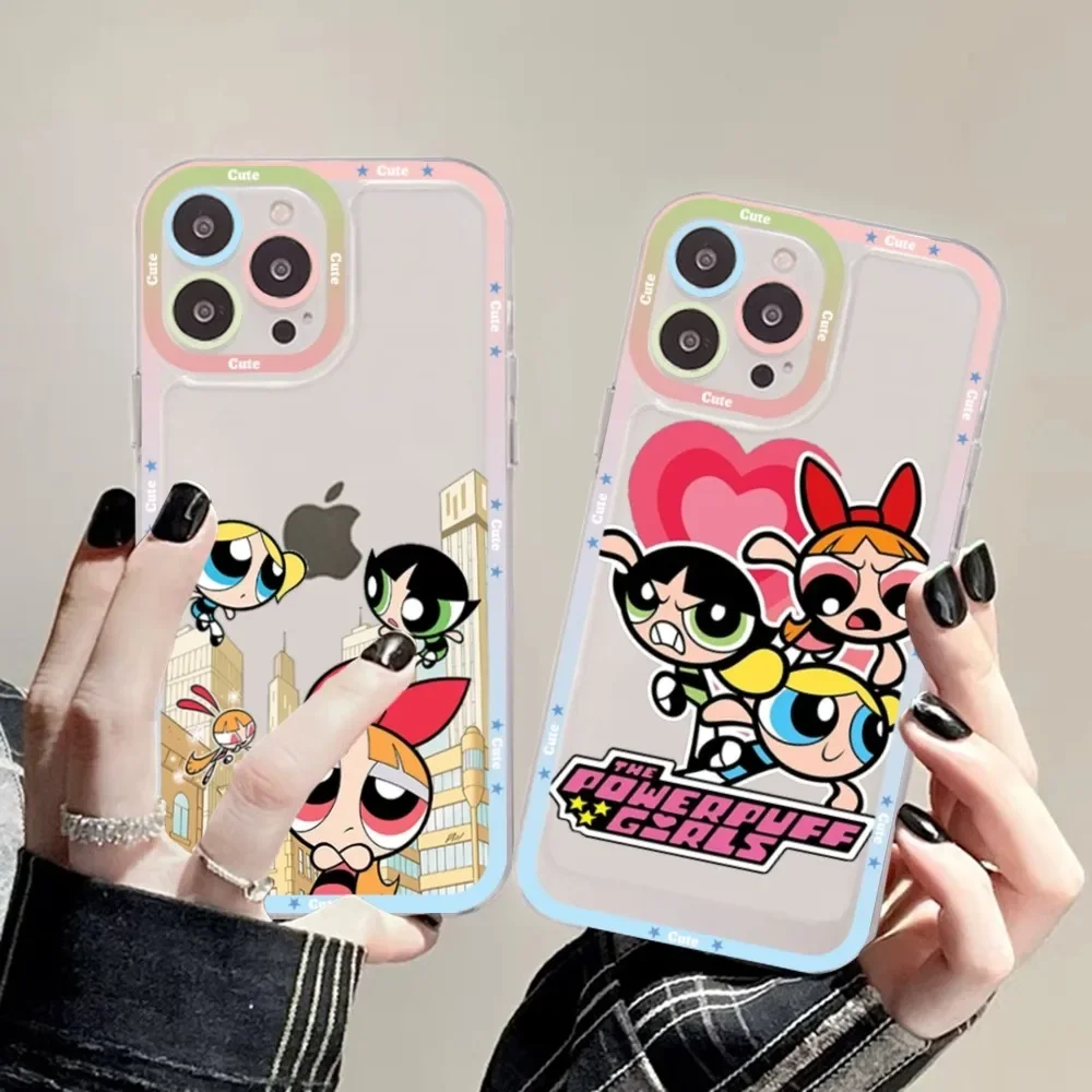 Cute-P-Powerpuffes-G-Girls Phone Case For Redmi 7 8 9 A For Redmi Note 5 7 8 9 10 11 Pro Max 4G 5G Funfas