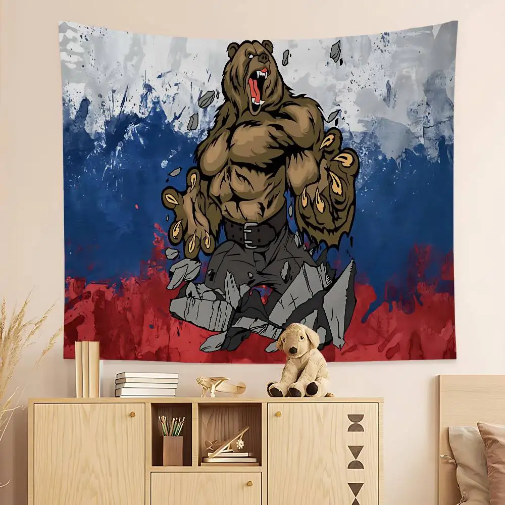Russia Russian Flags Printed Large Wall Tapestry Art Science Fiction Room Home Decor Decor Blanket