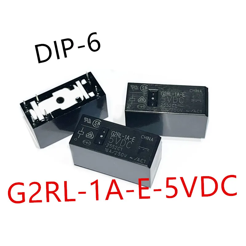10 قطعة G2RL-1A-E-5VDC 、G2RL-1A-E-12VDC 、G2RL-1A-E-24VDC 、G2RL-2A4-24VDC DIP-6 مرحل الطاقة الجديد G2RL-1A-E DC12 DC24 DC5