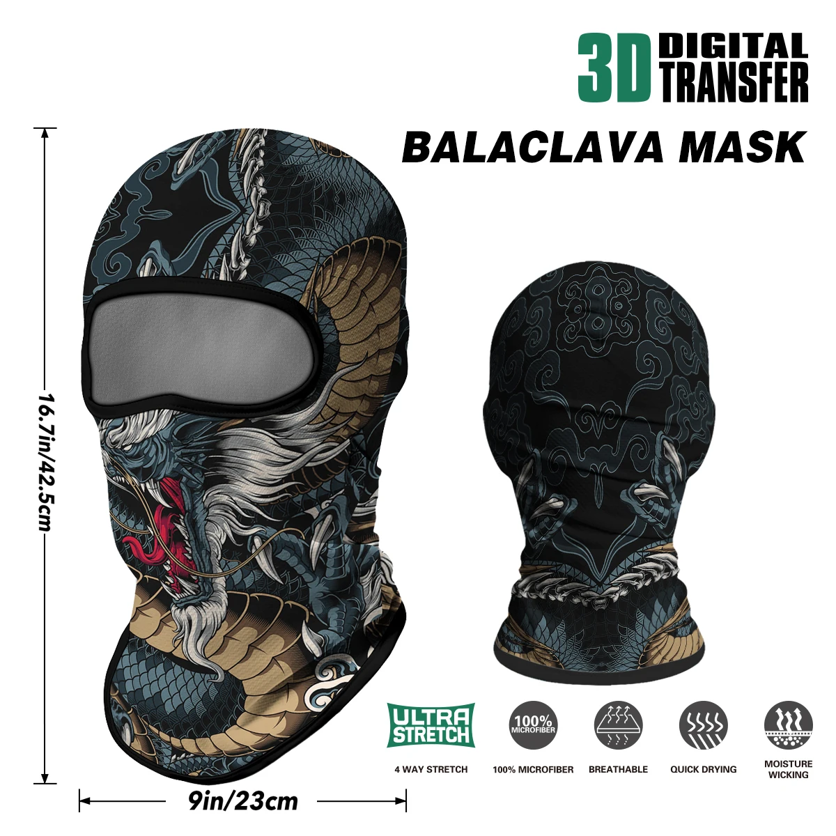 Fahrradmaske Vollgesichts-Motorradhelm Sonnenschutz-Innenfutter Sommer Atmungsaktiv, Totenkopf Halloween Herren Kopfbedeckung Sturmhaube – Detail 10