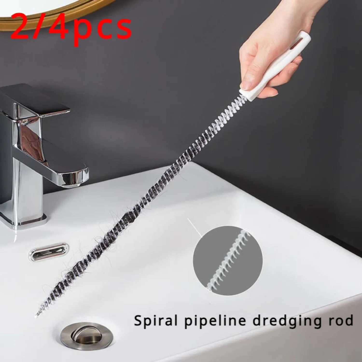 

4-Pack Multi-Drain Snake & Hair Catcher - Metal Sewer Dredging Tool for , Bathroom, and Fish Tanks