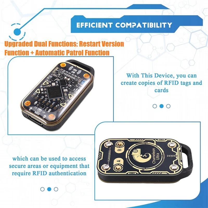محاكي البطاقة الذكية فائق الترقية من Chameleon + 2XCUID Keychain RFID قارئ الشريحة الذكية 125K 13.56Mhz ناسخ البطاقة-[A51I]