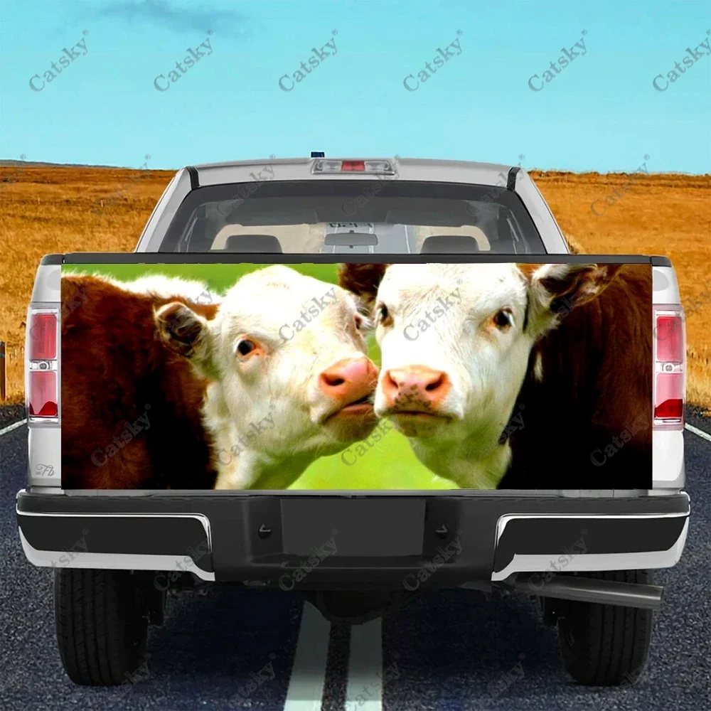 

Animal White Cute Cows Printing Car Tail Trunk Protect Vinly Wrap Sticker Decal Car Side Decor Sticker for SUV Off-road Pickup