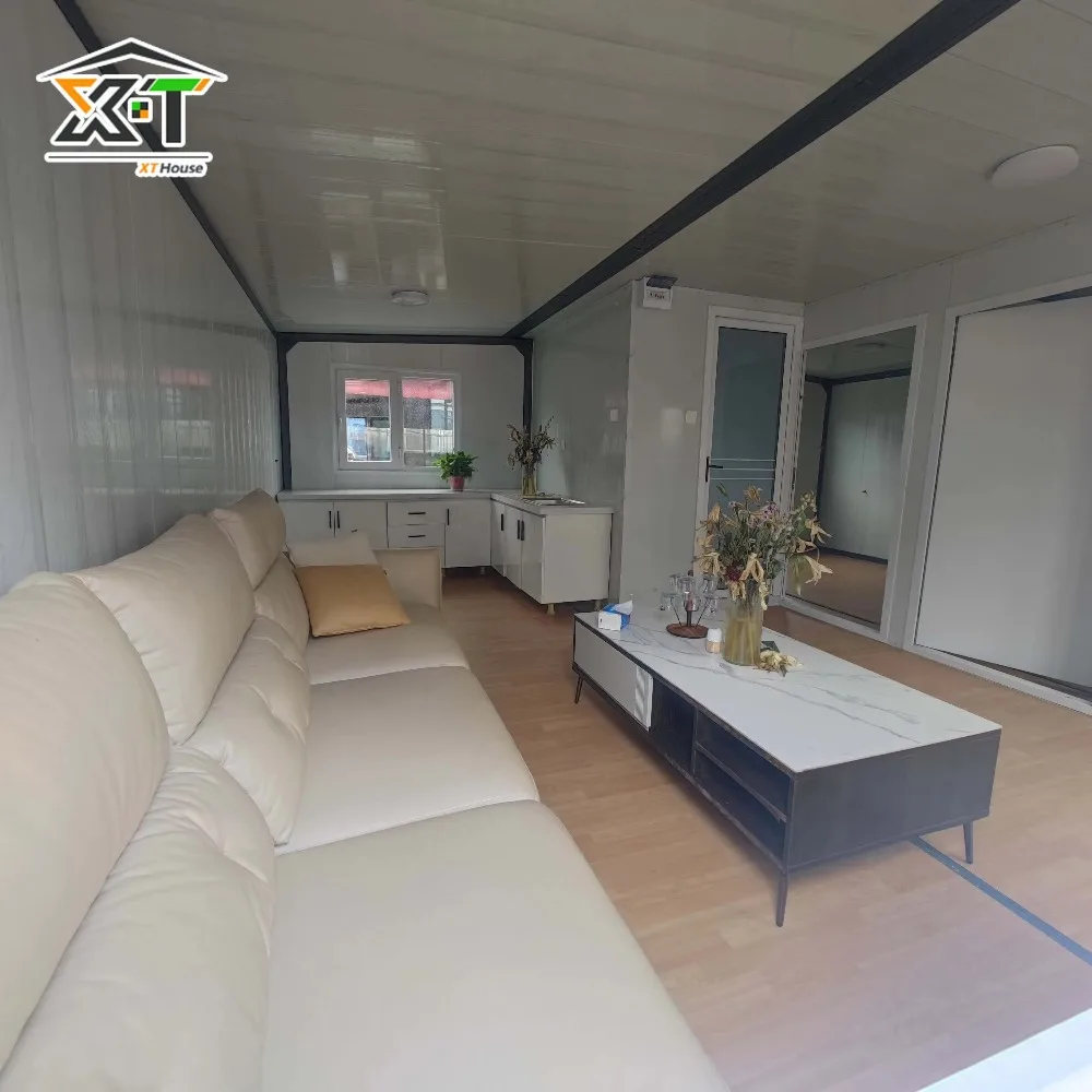 حاوية قابلة للتوسيع مسبقة الصنع للأمن مخصصة 1-4 غرفة نوم منزل صغير جاهز قابل للطي وحدات متنقلة منزلية مخصصة من الفولاذ