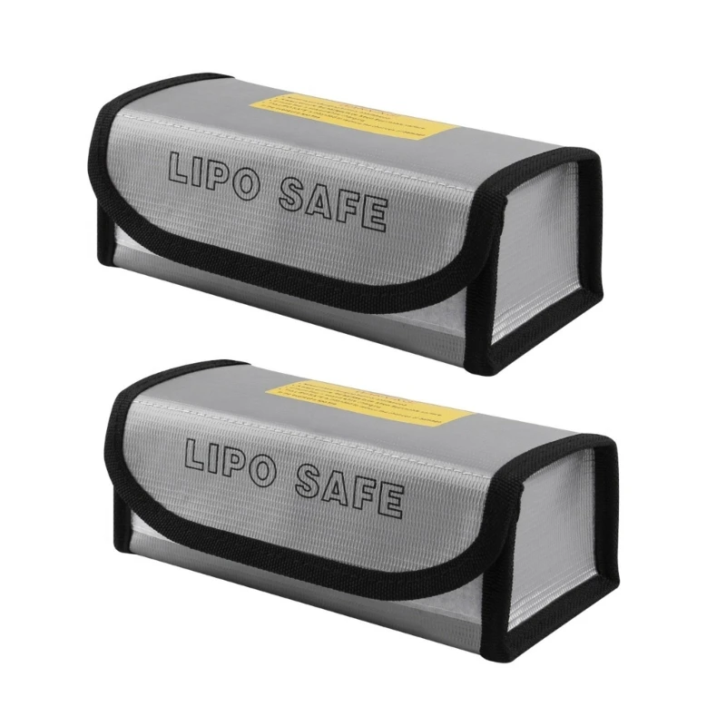 

P0RB Взрывозащищенная сумка для хранения зарядки Огнестойкая защитная сумка Двухслойная для дронов Батарейки Электрические скейтборды