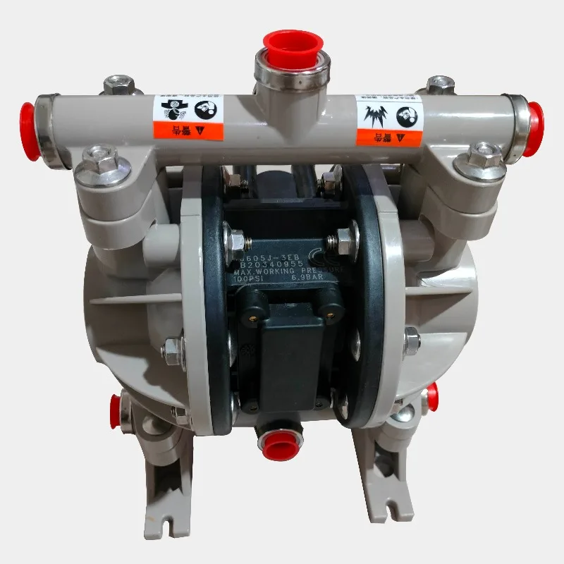

0.5 Inch Pneumatic Diaphragm Pump 66605J-3EB Santoprene Ball Diaphragm Fuel Air Operated Vacuum Pump Polypropylene Body