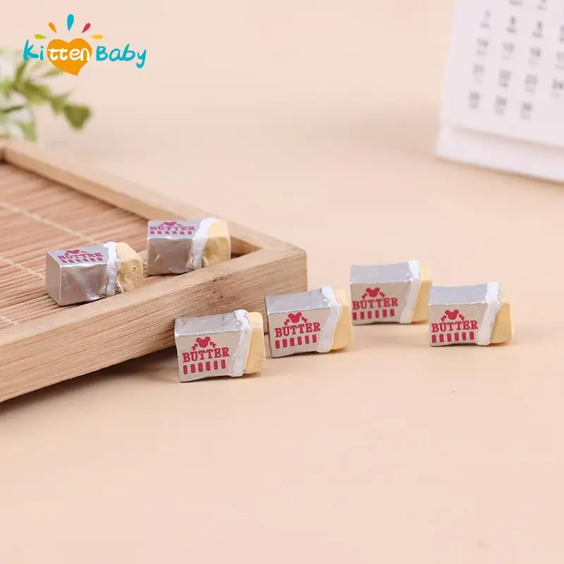 6Pcs 1/12 Dollhouse Simulation Food Butter Miniature Pretend Play Kitchen Diy Bread Set Toy