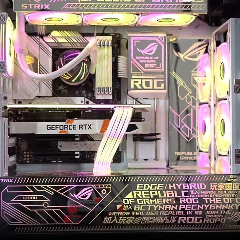 

RGB Mirror Lighting Panel For ASUS ROG GX601 Case,MOD Helios Chassis Power Lightboard Front Cover,AURA SYNC Refit Plate