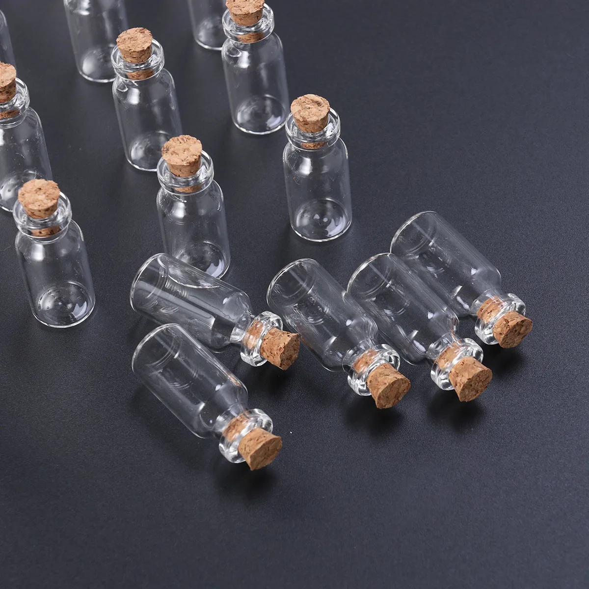 25 stuks helderglazen reageerbuizen met doppen multifunctionele scheidingsflessen snoep reislotion containers buizen - 16x35x