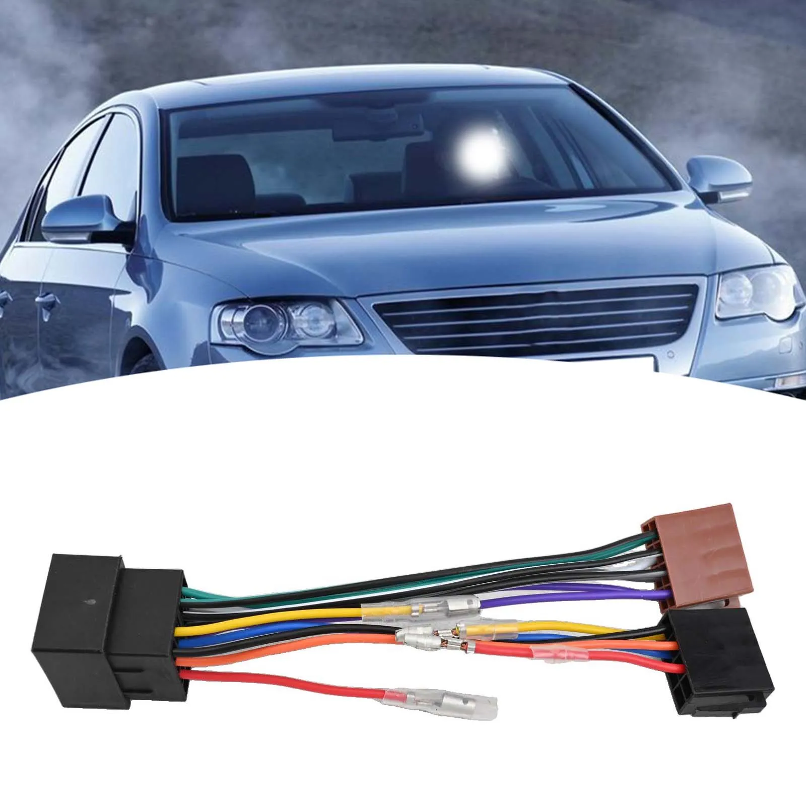 Black Car Stereo Harness Easy Installation Process Practical Wiring Solution Reliable Connection For ISO Interface Radios