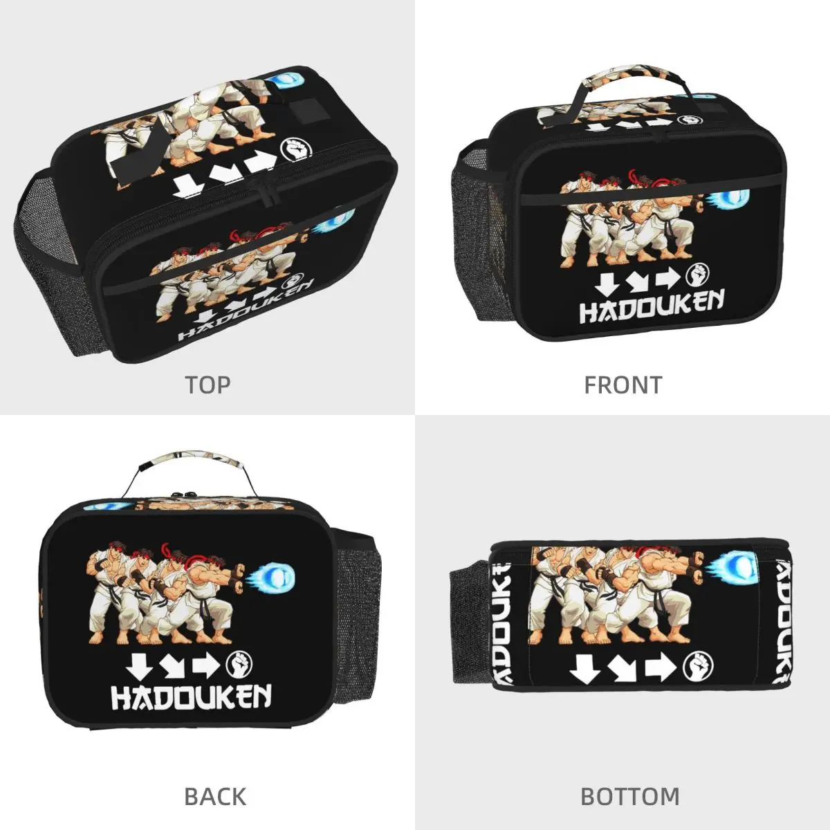 Defeated Portraits Super Street Fighter Insulated Lunch Bag for Women Office Cooler Thermal Food Box Tote Lunch Boxes Container