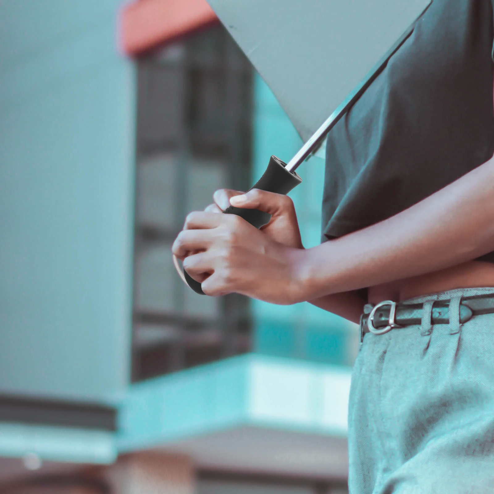 

Umbrella Handle Replacement Plastic Grip for Daily Use Weather Resistant Slip-Proof Ergonomic Design Long-Lasting Rain Gear