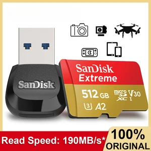 Kartu microSD Ekstrim Asli Pembaca USB 3.0 MobileMate A2 4K Kecepatan Tinggi 190MB / dtk Kartu Memori micro SD UHS-I untuk Kamera Nintendo 12 pembaca kartu sandisk penjualan terbaik - №