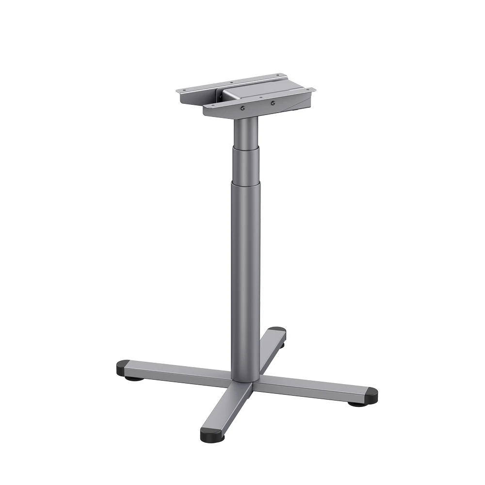 Electric Standing Desk Frame, X-Shaped Foot, Round Leg, Stainless Steel, Extendable, 500N Load Capacity, Modern Design