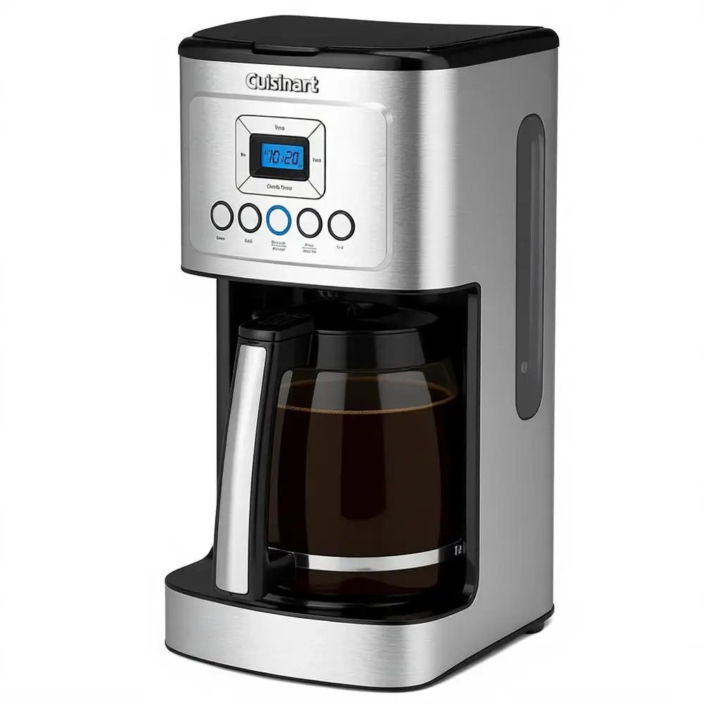 12-Cup Digital Coffee Maker with Temperature Control, Brew Strength, and Pause Feature, Stainless Steel