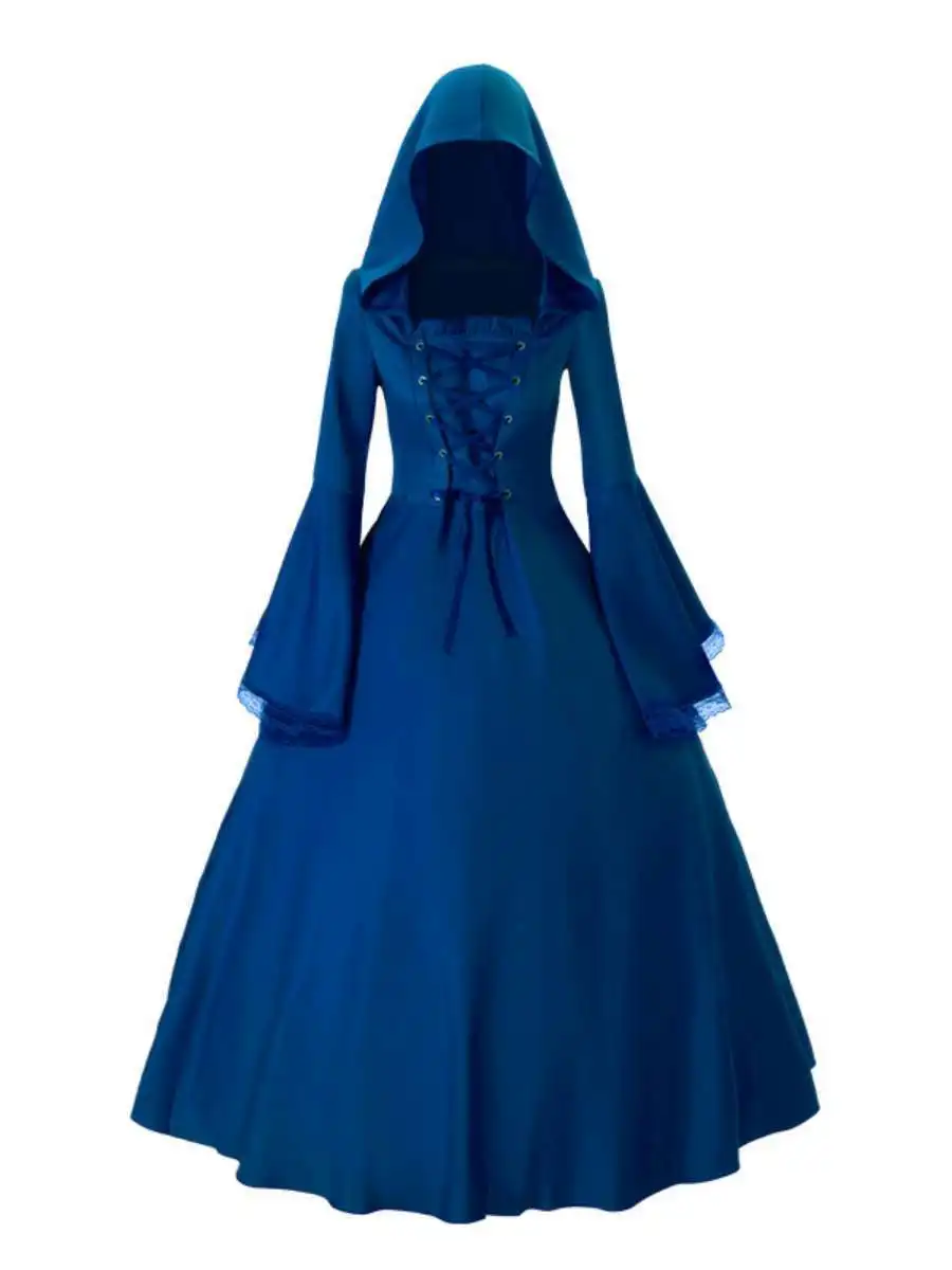 أزياء الهالوين القوطية للسيدات من دكتور القرون الوسطى ريترو بيل Sve Stage Par الخصر مقطعة Dr Faionable للسيدات