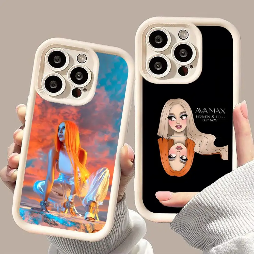 

Fashion Ava Max Thicken TPU Mobile Phone Case for iPhone 17 16 15 14 13 12 11 Air Pro Max Plus Colorful Cover