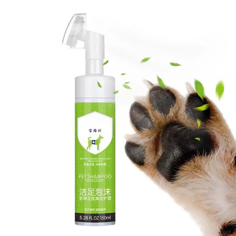 

Dog Paw Cleaner 150ml No-Rinse Silicone Paw Brush Waterless Dog Shampoo Natural Pet Paw Cleaner for Healthy Paws for pet Feet