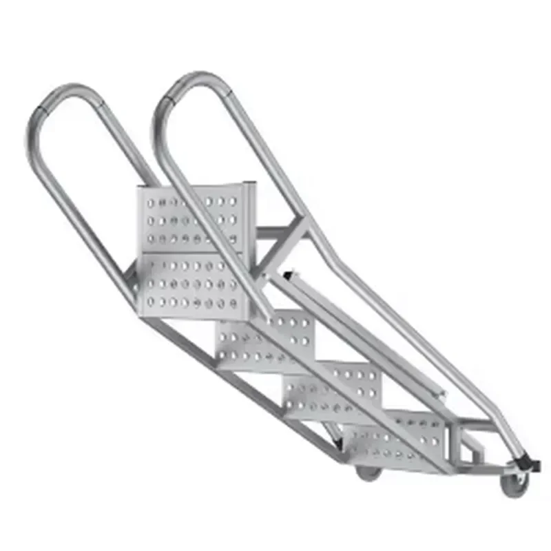 Portable Easy to Store Folding Ladder Customer Size Safety Aluminum Platform
