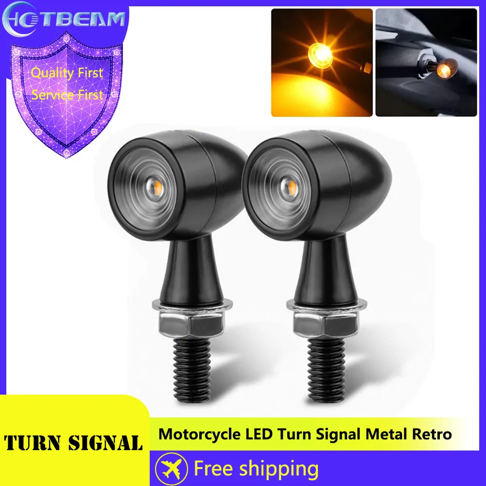 

Motorcycle LED Turn Signal Light Bullet Moto Turn Signal Flashing Light Clignotant Light Mini 8mm 12V Motorcycle Indicator Lamps