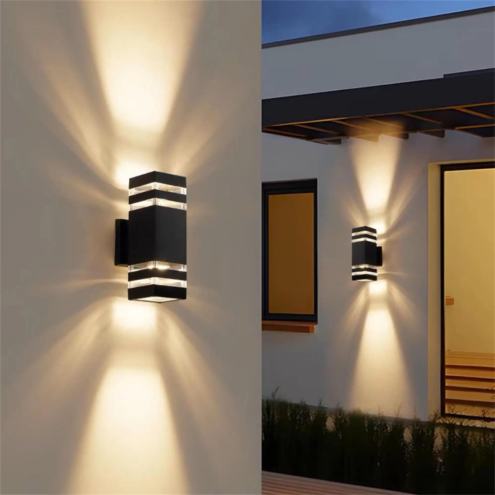 Luci per decorazioni per scale Lampada da parete a LED per ingresso Lampadina E27 impermeabile Sconce Apparecchio da giardino per esterni Lampada da parete decorativa per la casa