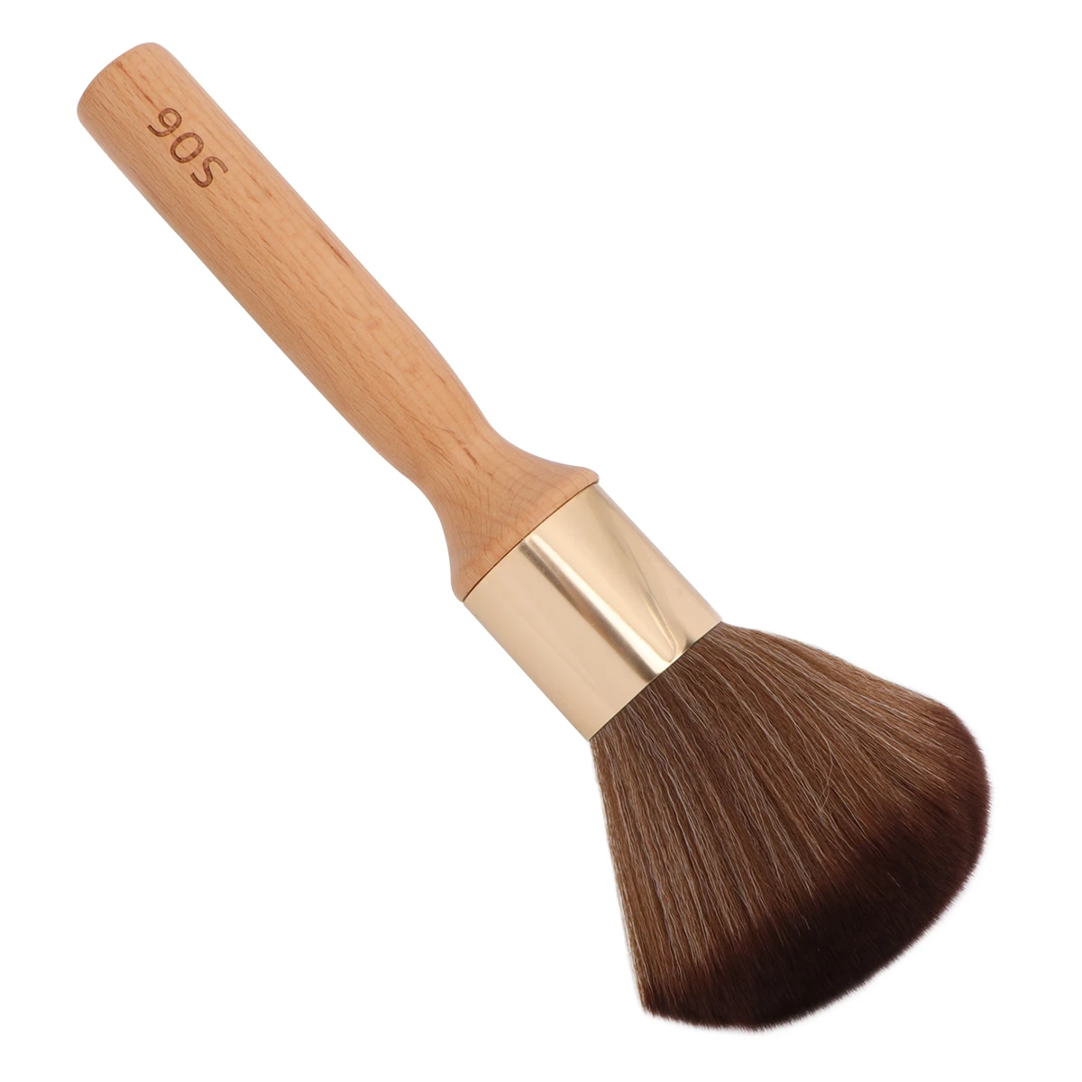 

Hair Cutting Cleaning Professional Soft Wooden Handle Beige Styling Tool Neck Duster HairBrush Premium Material Salon