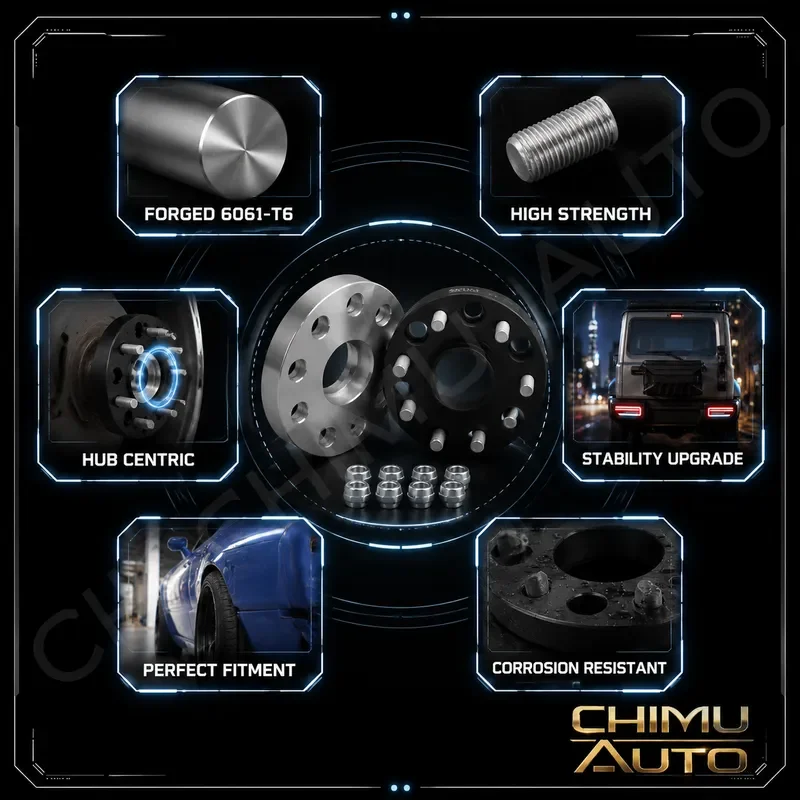 【CHIMU AUTO】 For Cadillac XT5 XT6 SRX Lyriq Chevrolet Blazer Equinox Forged Wheel Spacer Adapter 25-30mm