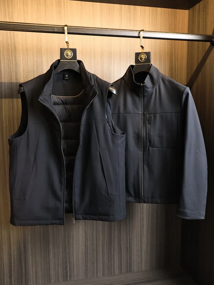 

Мужская футболка с 3D пуховым воротником-стойкой Jaet, высококачественная футболка в одном, зимняя модная городская футболка из полиэфирного волокна, подходит-стойка