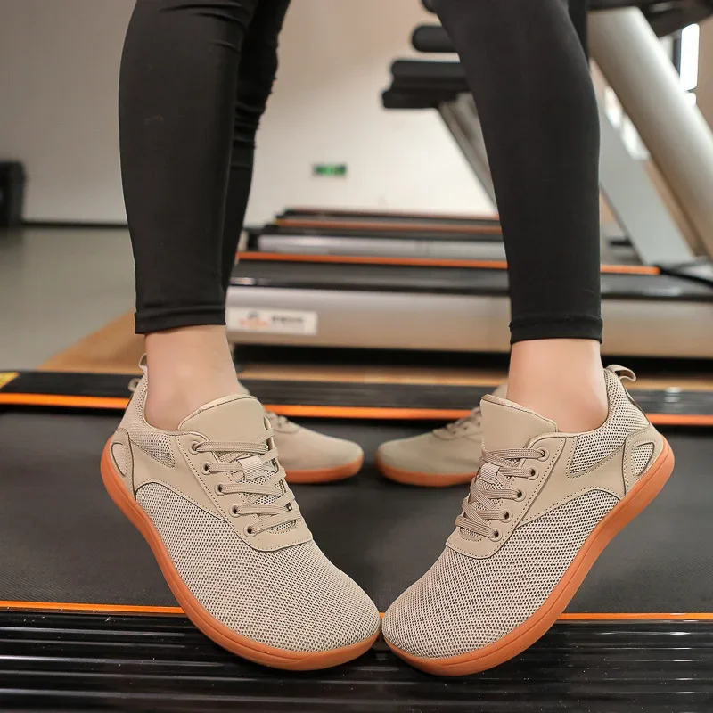 Men Wide Barefoot Canvas Sneaker Mesh Breathable Walking Shoes Man Barefoot Sports Shoes Suitable for Fitness Travel Sports Shoe