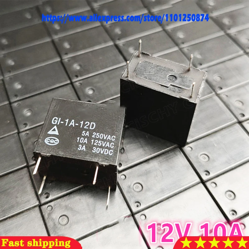 1pcs 100% Original Neue GOLDENE GI-1A-12D 12VDC GI-1A-24D 24VDC 4 PINS 5A Relais